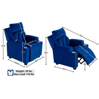 Fauteuil magique pour super-héros et princesses, fauteuil inclinable super deluxe pour enfants avec repose-pieds, appui-tête et 2 porte-gobelets