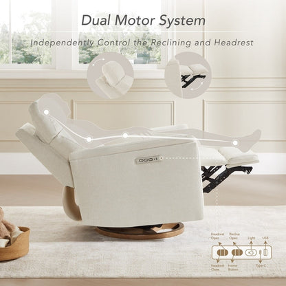 Fauteuil inclinable pivotant électrique Maire avec veilleuse