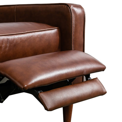 Fauteuil inclinable à dossier inclinable, fauteuil en tissu avec accoudoirs et rivets décoratifs, fauteuil d'appoint pour canapé une place