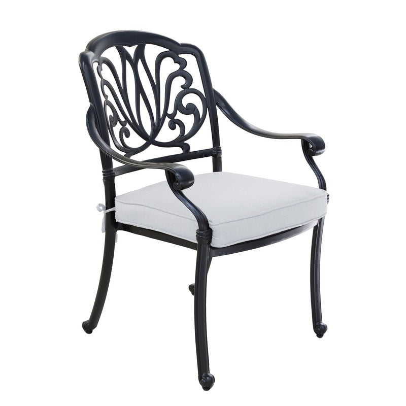 Ensemble de salle à manger 13 pièces Manasquan en aluminium couleur canon de fusil par Havenside Home