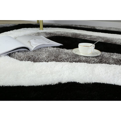 Tapis Mateos Shag à motif abstrait