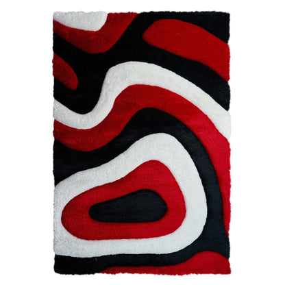 Tapis Mateos Shag à motif abstrait