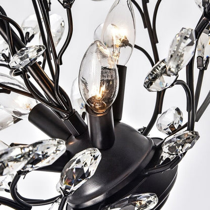 Maxax 4 - Lustre classique/traditionnel unique à 4 lumières avec accents de cristal