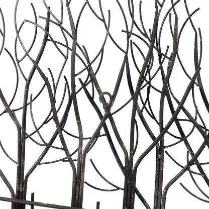 Décoration murale Champ d'arbres en métal noir