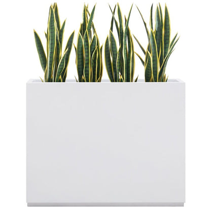 Jardinière métallique robuste pour plantes d'extérieur, 38 x 10 x 30 pouces (96,5 x 25,5 x 76 cm) avec séparateur en métal - 38 x 30 x 10