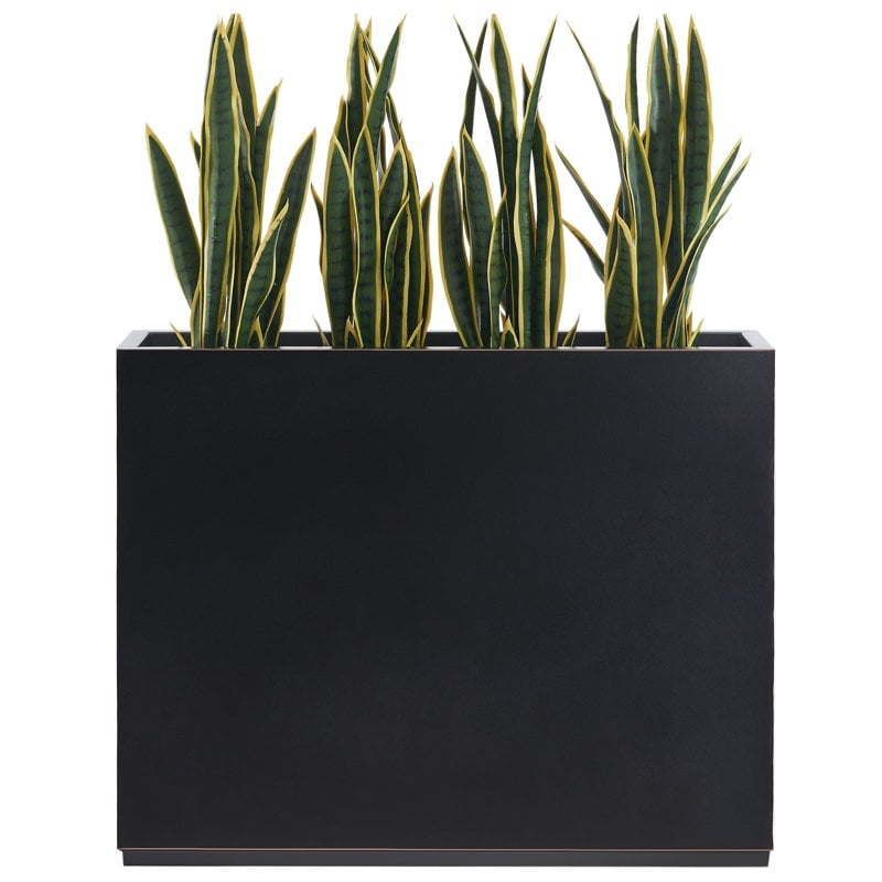 Jardinière métallique robuste pour plantes d'extérieur, 38 x 10 x 30 pouces (96,5 x 25,5 x 76 cm) avec séparateur en métal - 38 x 30 x 10
