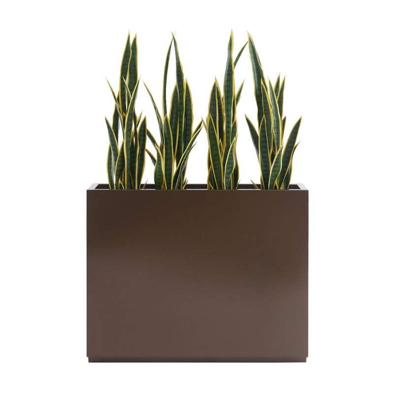Jardinière métallique robuste pour plantes d'extérieur, 38 x 10 x 30 pouces (96,5 x 25,5 x 76 cm) avec séparateur en métal - 38 x 30 x 10