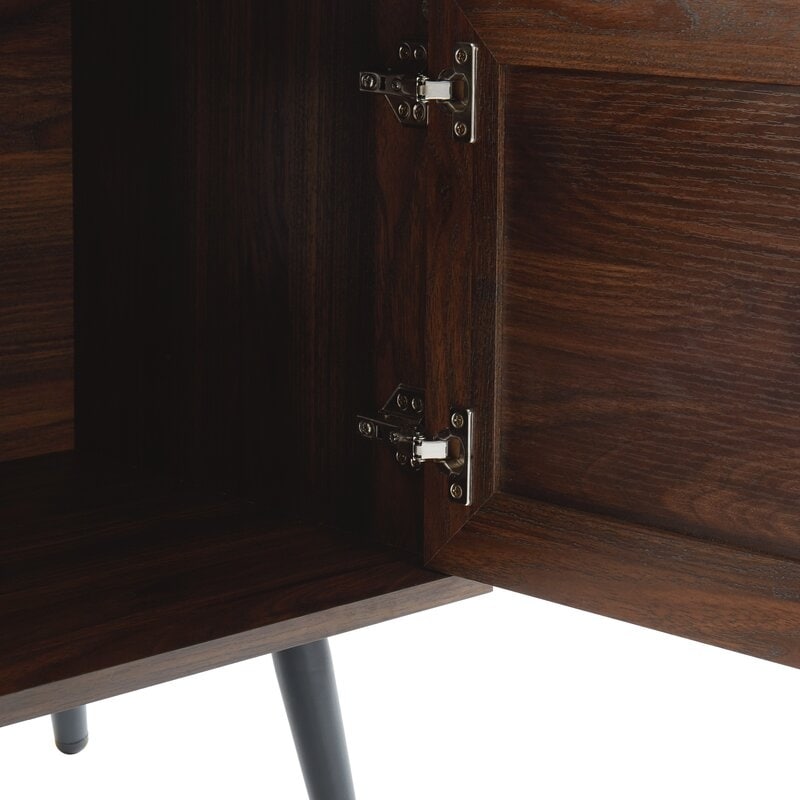 Meuble TV style Mid-Century Modern pour téléviseurs jusqu'à 70 pouces - Console multimédia - 52 cm (H) x 150 cm (L) x 39 cm (P)