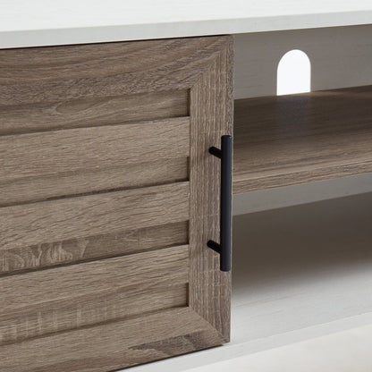 Meuble TV style Mid-Century Modern pour téléviseurs jusqu'à 70 pouces - Console multimédia - 52 cm (H) x 150 cm (L) x 39 cm (P)