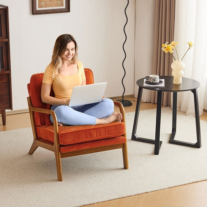 Fauteuil d'appoint rembourré de style moderne du milieu du siècle