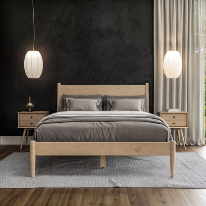 Lit à panneaux de style Mid-Century