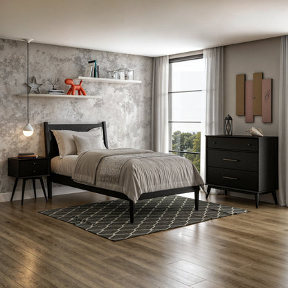 Lit à panneaux de style Mid-Century