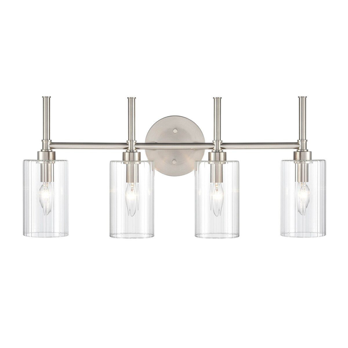 Applique murale de salle de bain Chastine de Millennium Lighting avec abat-jour en verre biseauté transparent