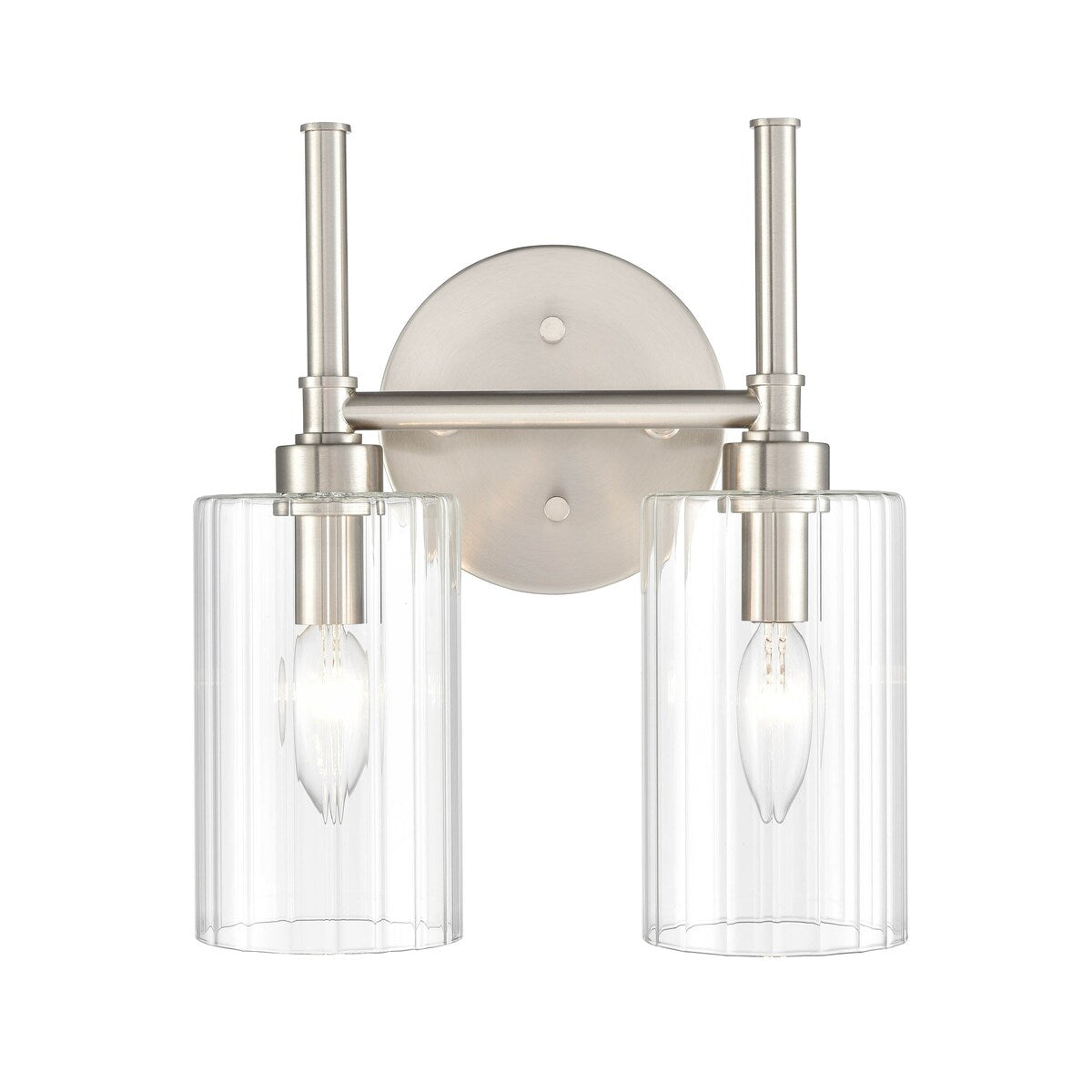 Applique murale de salle de bain Chastine de Millennium Lighting avec abat-jour en verre biseauté transparent