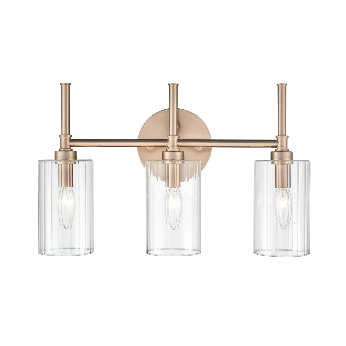 Applique murale de salle de bain Chastine de Millennium Lighting avec abat-jour en verre biseauté transparent