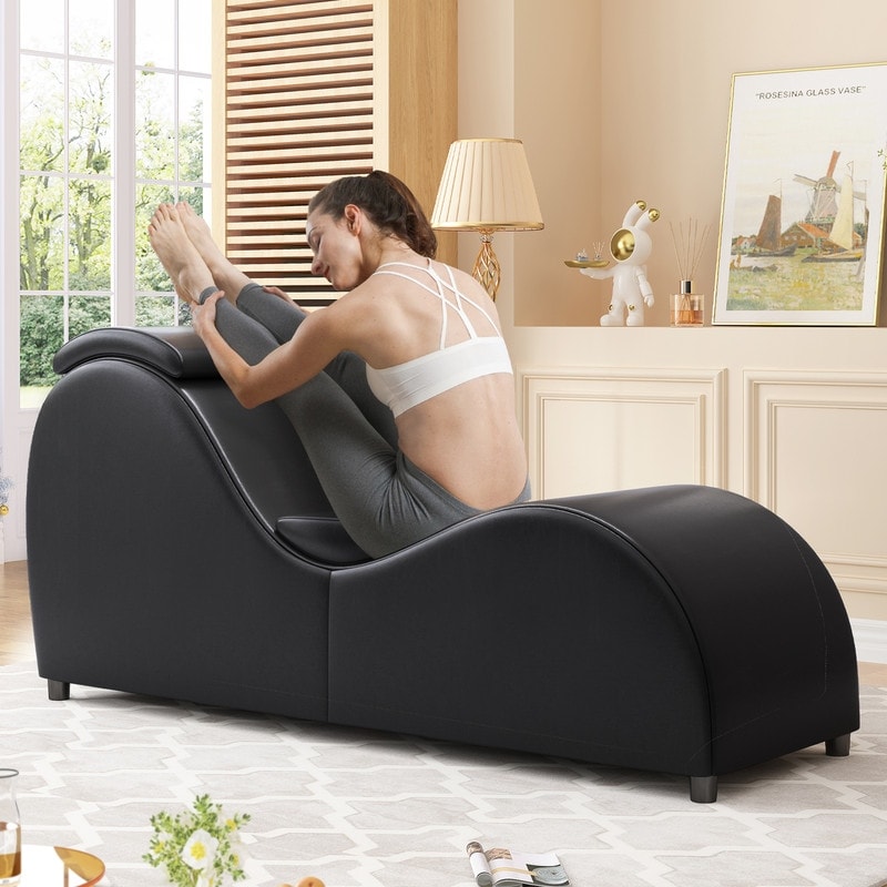 Chaise longue de yoga d'intérieur Mixoy, chaise longue de yoga incurvée pour adultes, idéale pour les étirements, l'exercice et la relaxation.
