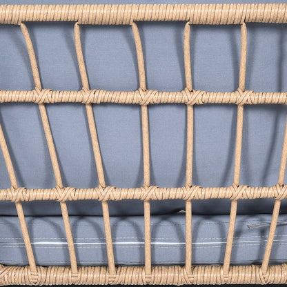 Ensemble bistro de jardin en résine tressée Moasis 3 pièces avec 2 chaises et table basse