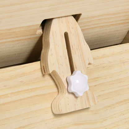 Tapis roulant d'exercice Moasis en bois de 110 cm (43,3 pouces) pour grands chats, avec piste de course recouverte de moquette