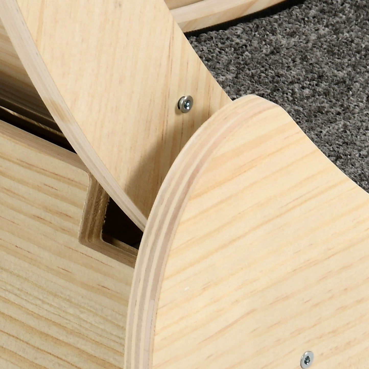 Tapis roulant d'exercice Moasis en bois de 110 cm (43,3 pouces) pour grands chats, avec piste de course recouverte de moquette