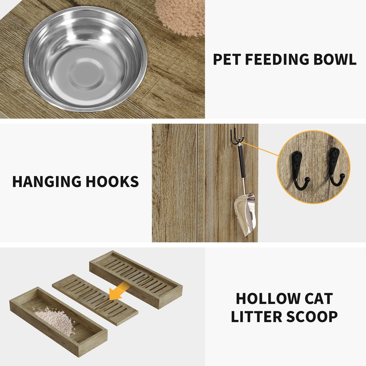 Enclos double pour litière Moasis avec griffoir et arbre à chat