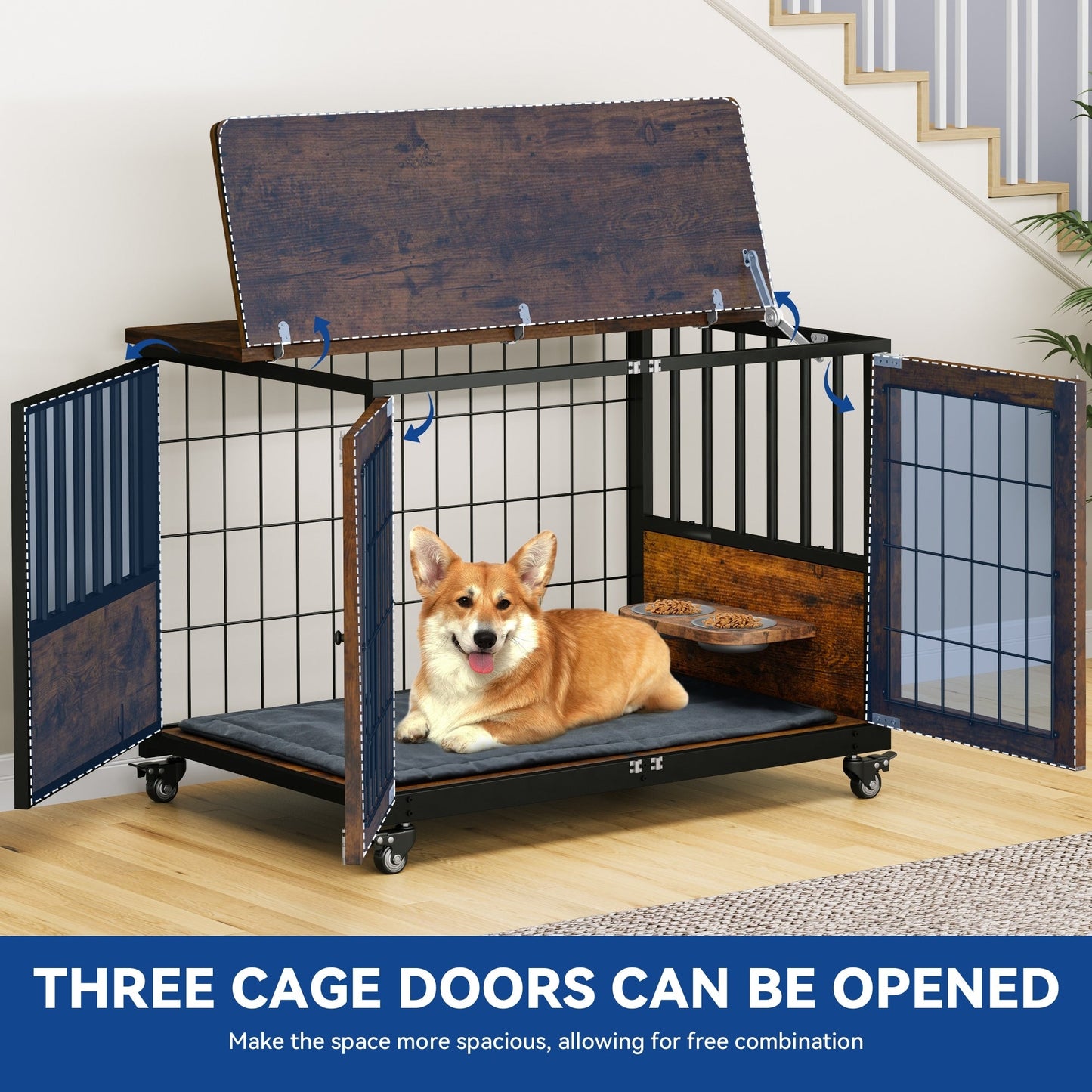 Table d'appoint en forme de cage pour chien style mobilier Moasis