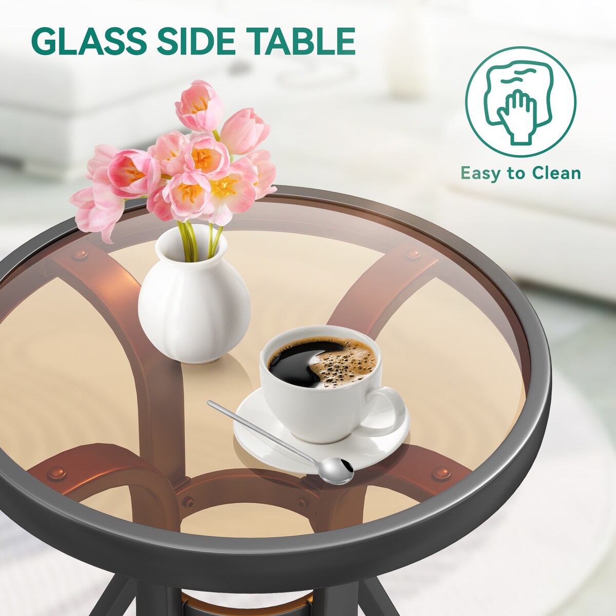 Ensemble bistro de patio Moasis rouge 3 pièces avec sièges rembourrés - 3 pièces