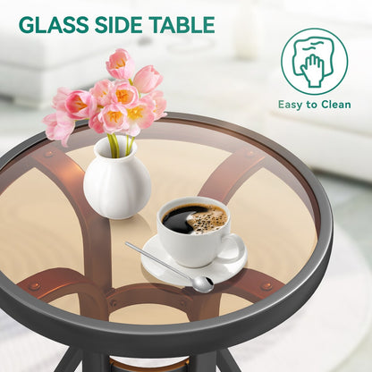 Ensemble bistro de patio Moasis rouge 3 pièces avec sièges rembourrés - 3 pièces