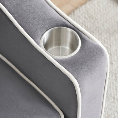 Canapé-lit convertible moderne 3 en 1 de 70,86 pouces avec dossier réglable et port de chargement USB pour salon