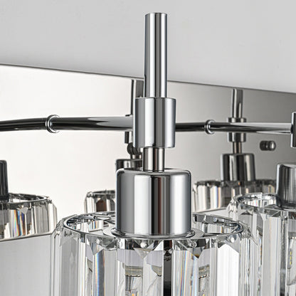 Appliques murales modernes à intensité variable pour salle de bain, avec abat-jour en cristal