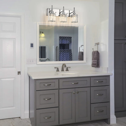 Appliques murales modernes à intensité variable pour salle de bain, avec abat-jour en cristal