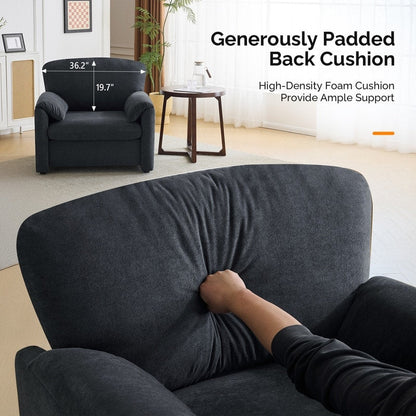 Fauteuil moderne à oreilles d'éléphant, canapé d'appoint confortable pour le salon et la chambre