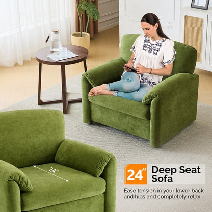 Fauteuil moderne à oreilles d'éléphant, canapé d'appoint confortable pour le salon et la chambre