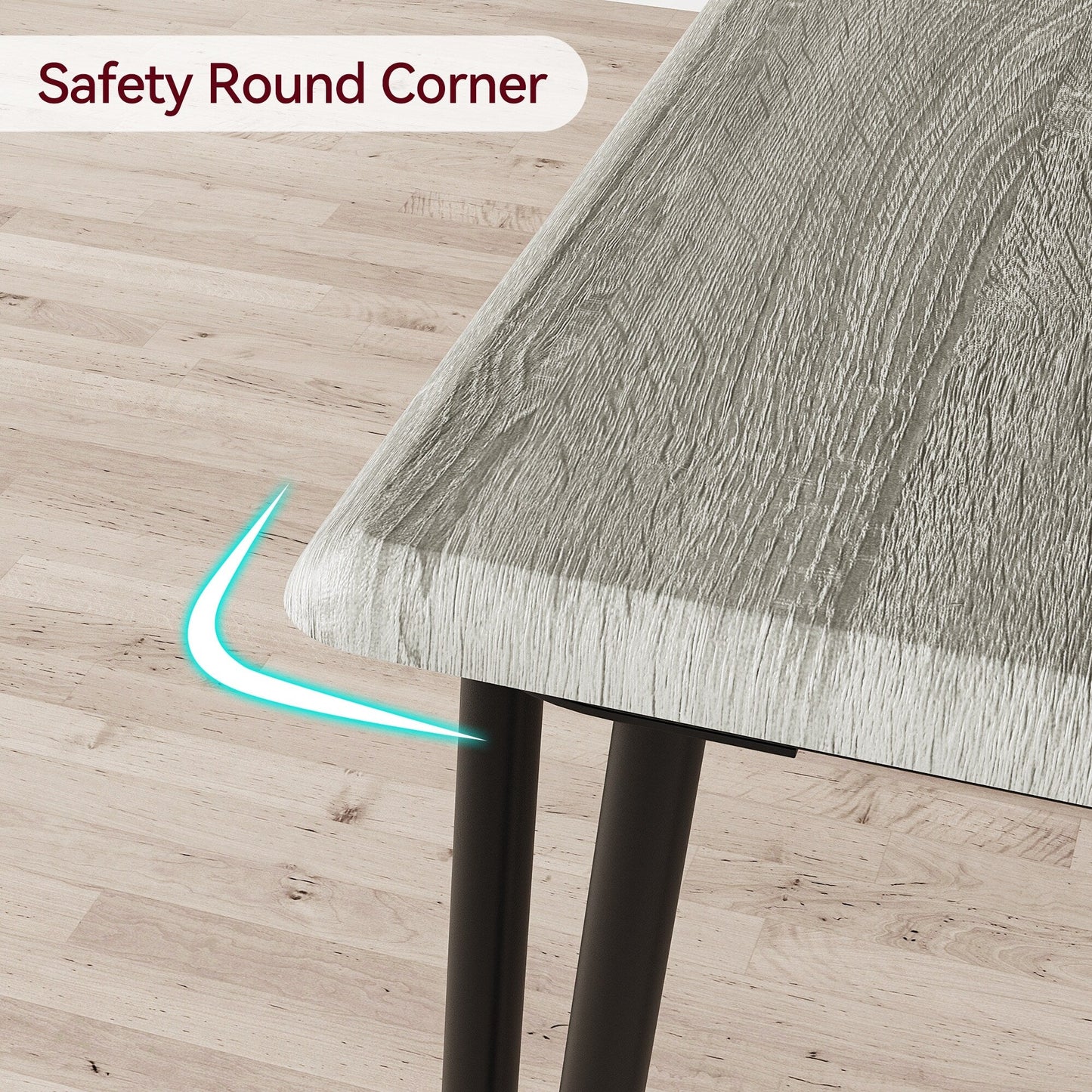 Ensemble table et chaises de cuisine moderne pour salle à manger - 3 pièces