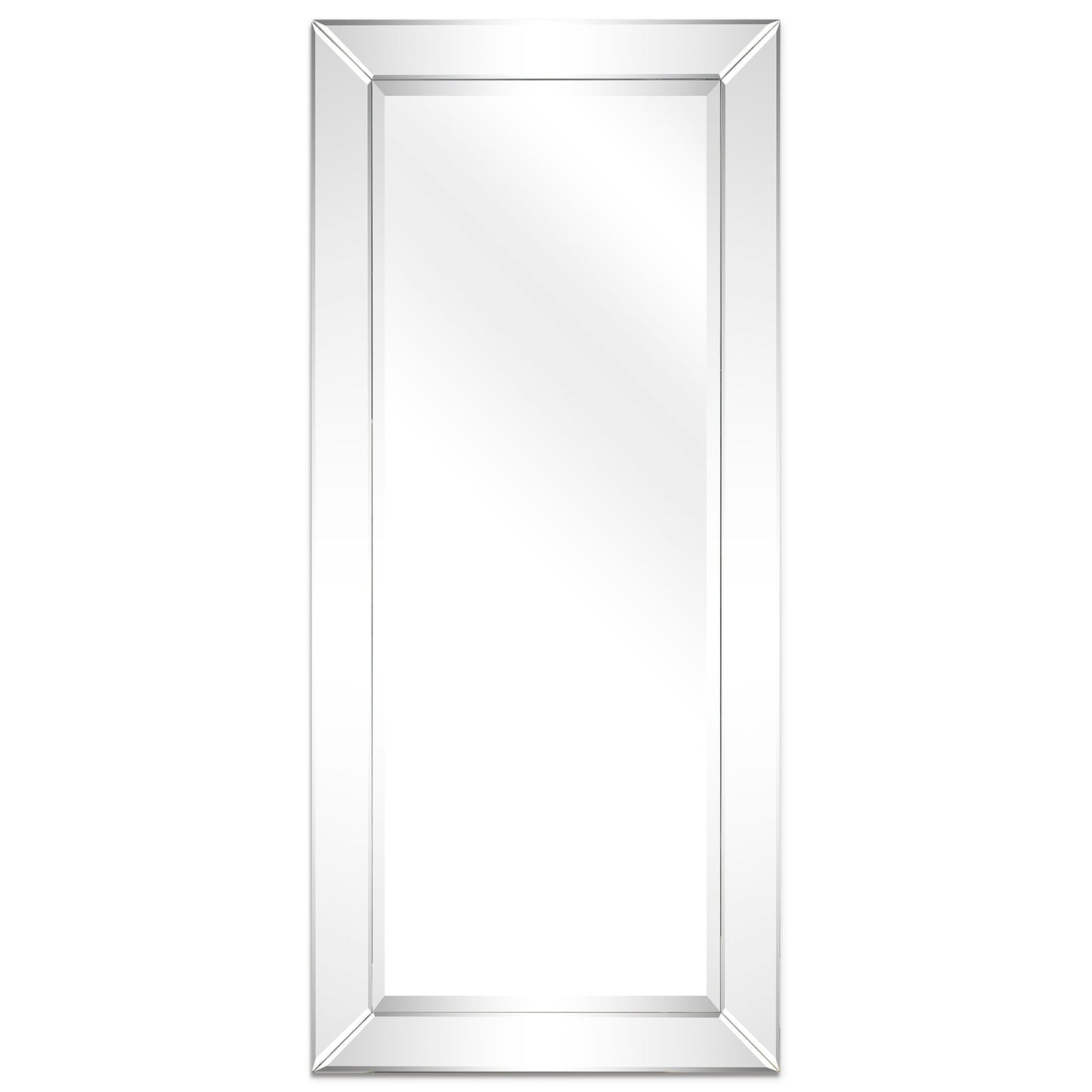 Miroir mural rectangulaire biseauté transparent HD pour salle de bain, coiffeuse, chambre, 3 tailles