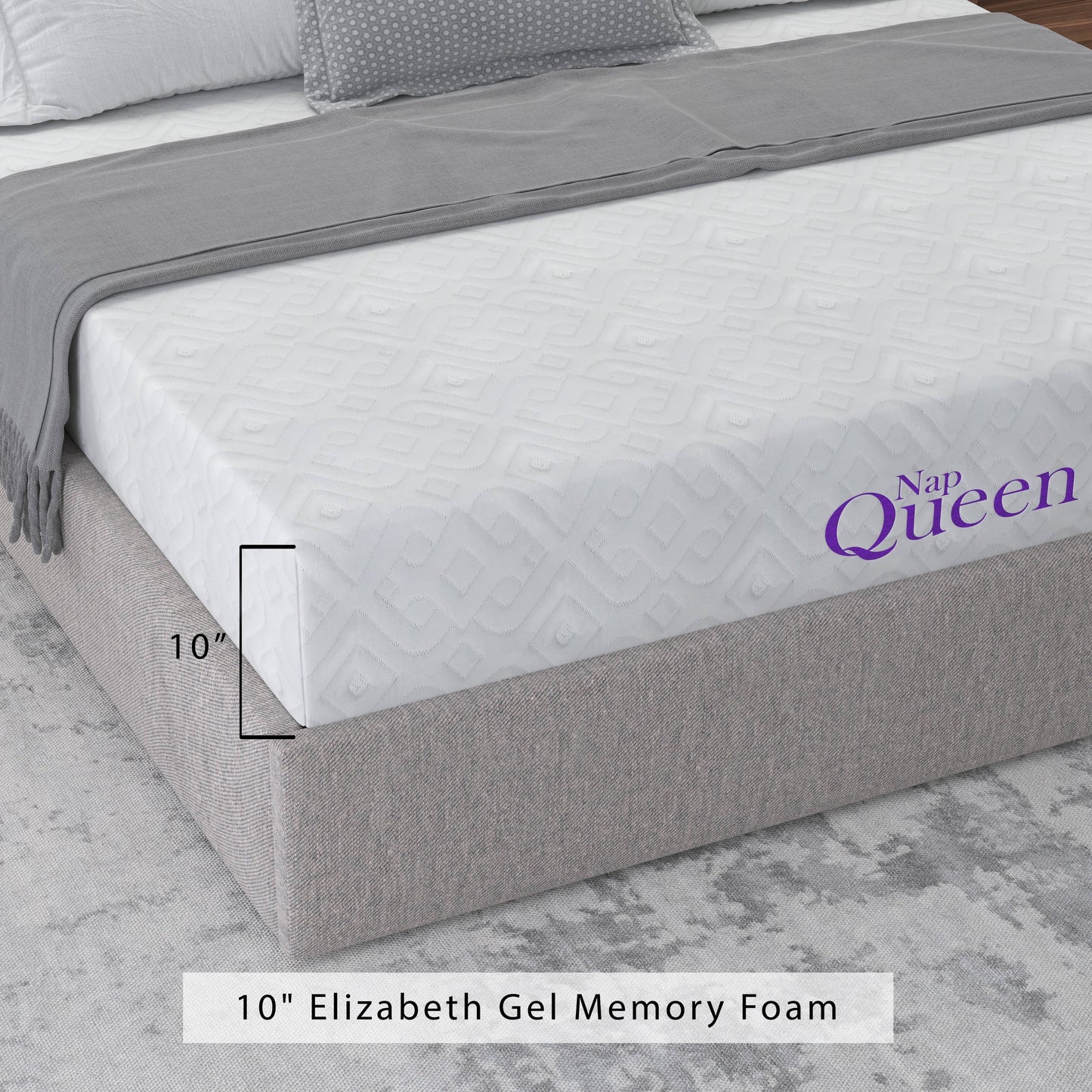 Matelas NapQueen Elizabeth 10 en mousse à mémoire de forme et gel rafraîchissant
