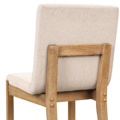Tabouret de bar moderne Gracie, chaise rembourrée en tissu bouclé et pieds en bois brossé