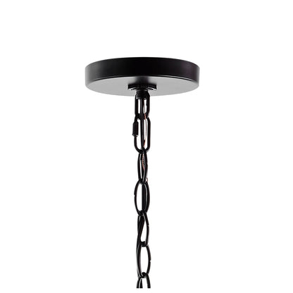 Lustre LED en fer à 6 lumières de 34,75 pouces, par JONATHAN Y