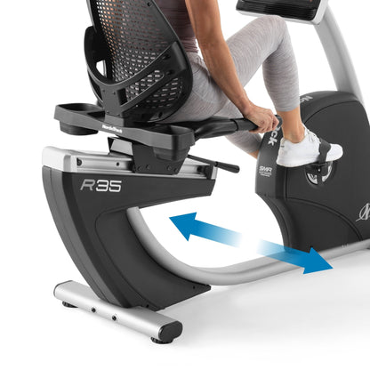 NordicTrack Commercial Series R35 ; vélo d'exercice couché compatible iFIT avec écran tactile de 14 pouces