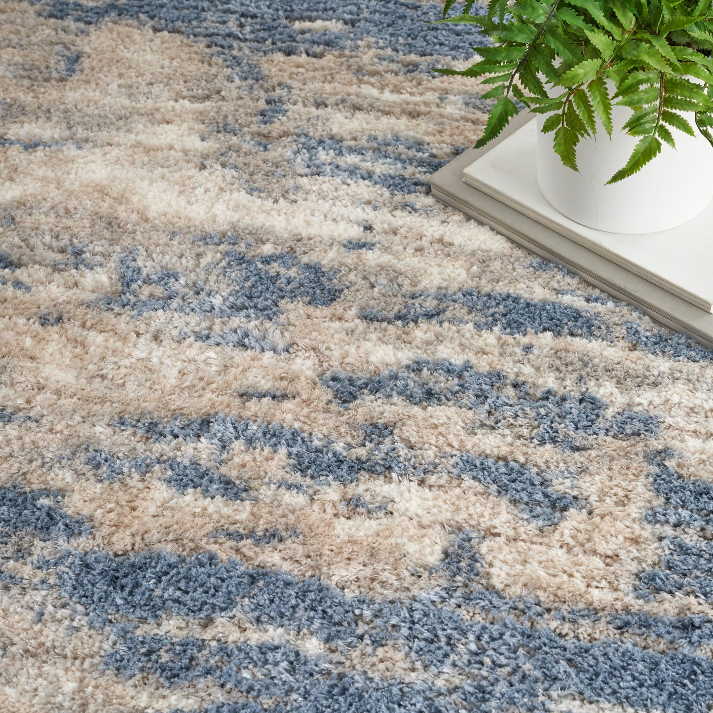 Tapis Nourison Luxueux Shag Abstrait Glamour à poils ultra-doux