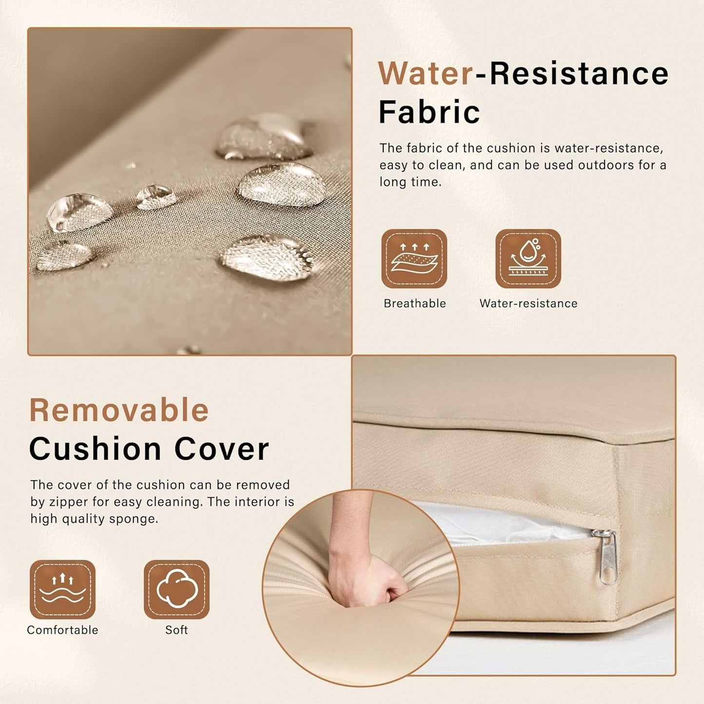 Ensemble de conversation extérieur Nuon 4/5 pièces, lit de jour en osier avec auvent, par Havenside Home