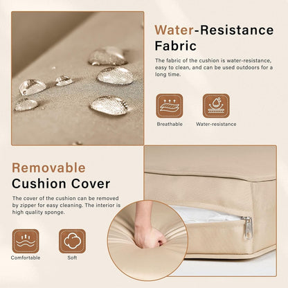 Ensemble de conversation extérieur Nuon 4/5 pièces, lit de jour en osier avec auvent, par Havenside Home