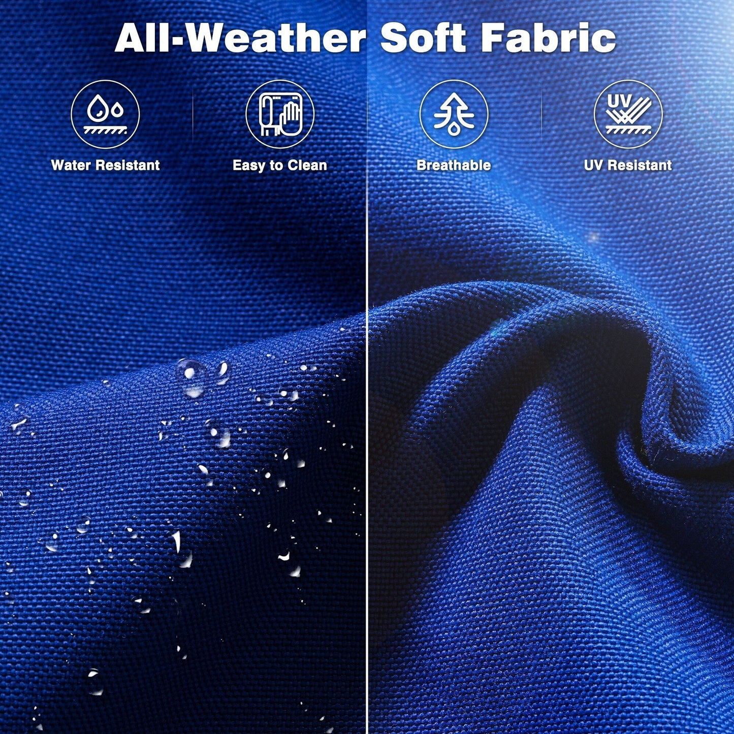 Ensemble de conversation OVIOS 5 pièces en résine tressée avec dossier haut