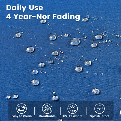 Ensemble de 9 chaises pivotantes d'extérieur en osier OVIOS avec table de feu