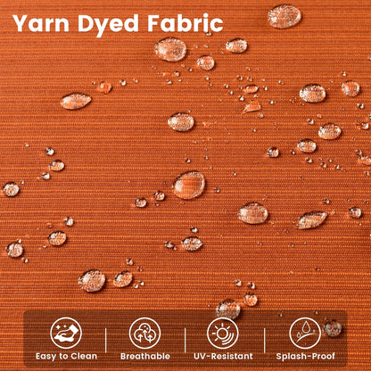 Ensemble de 9 chaises pivotantes d'extérieur en osier OVIOS avec table de feu