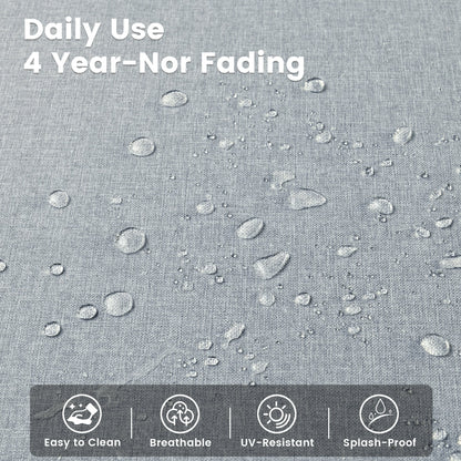 Ensemble de 9 chaises pivotantes d'extérieur en osier OVIOS avec table de feu