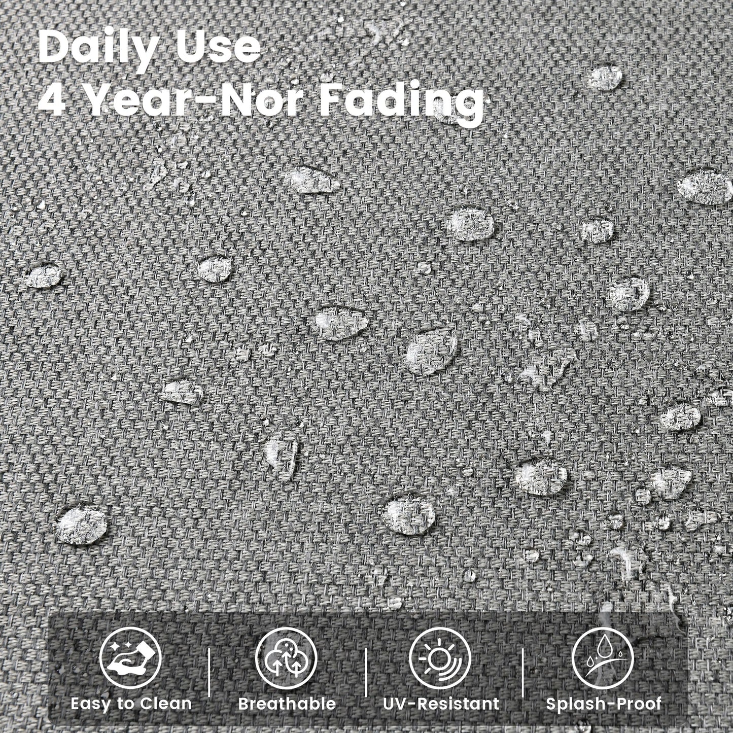 Ensemble de 9 chaises pivotantes d'extérieur en osier OVIOS avec table de feu