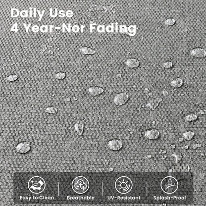 Ensemble de 9 chaises pivotantes d'extérieur en osier OVIOS avec table de feu