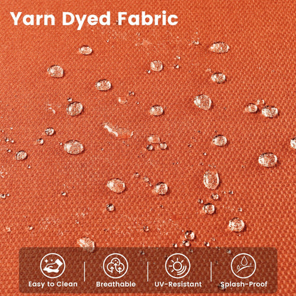 Ensemble de 9 chaises pivotantes d'extérieur en osier OVIOS avec table de feu