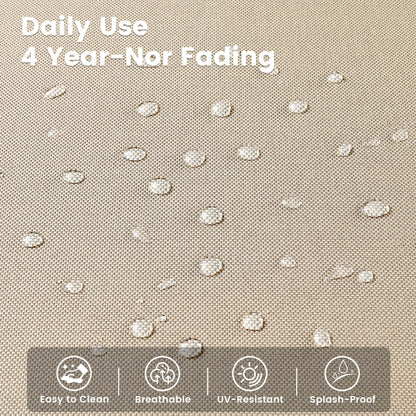 Ensemble de 9 chaises pivotantes d'extérieur en osier OVIOS avec table de feu