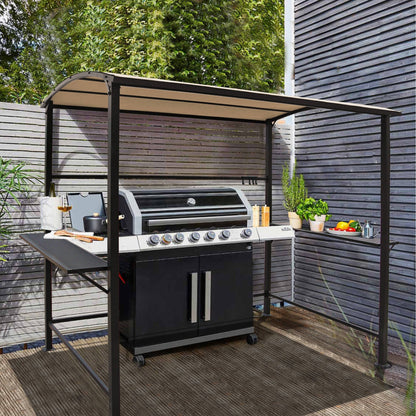 Abri barbecue extérieur en acier de 1,5 m x 2,4 m